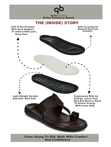 Image of Kolhapuri & Puneri Ethnic Chappal With Super Soft Cushioned Footbed|Ortho & Doctor Comfortable Lightweight Anti-Slip Sole Slipper|Traditional Stylish Ethnic Sandal for MenBB1069