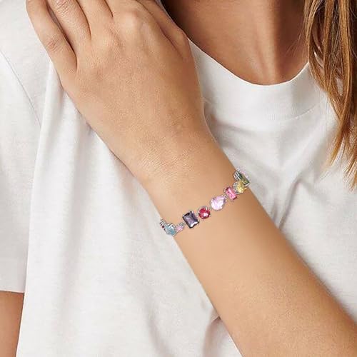 Crysdue Sparkling Cubic Zirconia Tennis Bracelet Christmas Jewelry Gift for Women2