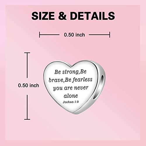 Image of LUXILLA Love You Best Friend Grandma Wife Heart Charm 925 Sterling Silver Charms Fit for Bracelets Necklace Jewelry Gift for Women