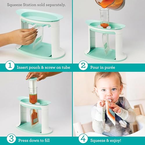 Image of Infantino Reusable Baby Food Pouches, 25-Pack, 3.5oz Storage Bags