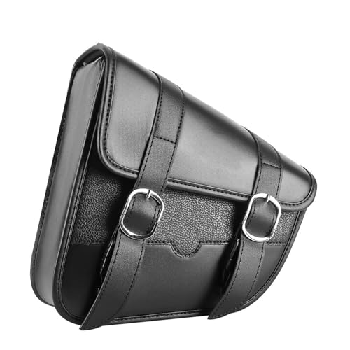 Sacoche solo en cuir rétro pour bras oscillant gauche de moto Softail et Rider