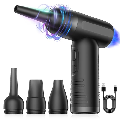 Compressed air Duster?4 Gear Adjustable 100000RPM Electric air Duster, Cordless air Blower for Laptop, Keyboard, Electronics, Replaces Compressed Air Can