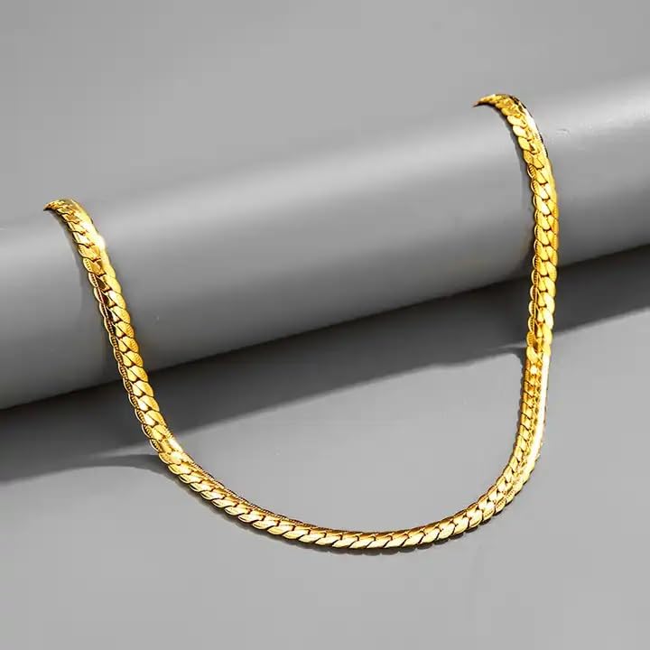 MEENAZ Men's Gold Stainless Steel Chain Combo - Image 2