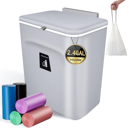 Caneca de Compostaje 9L con Tapa y Bolsa Gris