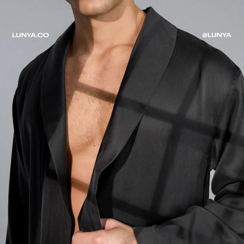 Lunya Washable Silk Robe - Thermoregulating Silk Robes for Men - Luxurious Washable Silk Fabric - Comfortable Loungewear3