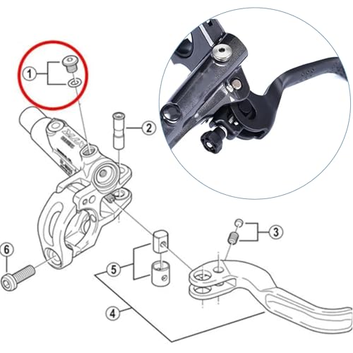 2 Stück Fahrrad-Entlüftungsschraube O-Ring Ölkappenschraube Mit Zwei Siegeln Für Geteilten Fahrradkörper Tc4-Titanlegierung M5 X 10 Mm Schrauben Kompatibel Mit Shimano XT SLX Zee Deore LX (Silber)