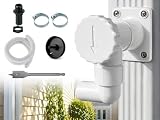 Collecteur d'eau de Pluie - Kit Complet - Fabrication Francaise - Conduits Rectangulaires 60x80 mm - Blanc