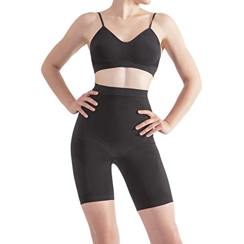 Lytess - Shorty Gainant et Amincissant - Action Ventre Plat et Anti-Culotte de Cheval Immédiat - Raffermissant & Hydratant - Actifs Cosmétiques Naturels - Résultats Prouvés - S/M: 36-42 - Noir