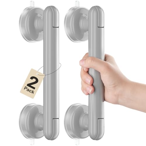 JOTPE Grab Bars for Shower, Bathroom & Toilet Grab Handle, 2 Pack, Gray