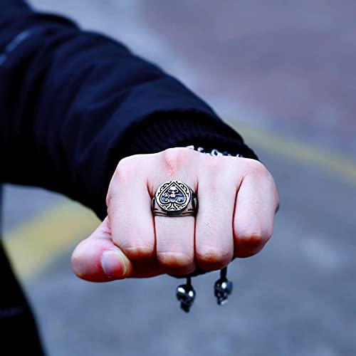 Image of Death Skull Ring for Men Stainless Steel Jewelry Biker Rings Scary Death Ring Skull for Gifts