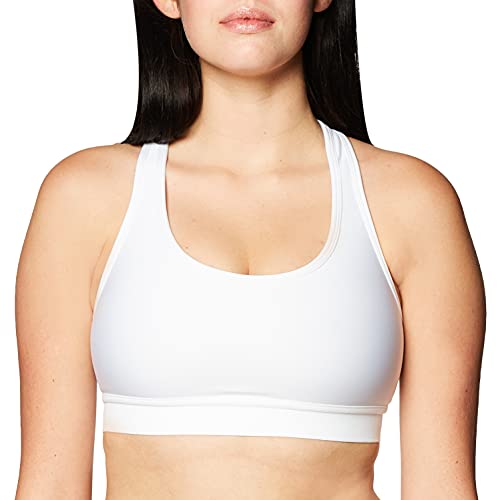 Hanes Womens Compression Racerback Sports Bra, White, Medium Us #TOP1