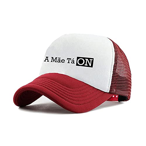 Boné O Mãe Tá On Aba Curva Snapback Trucker Cor:Vermelho;Tamanho:Único;Genero:Feminino