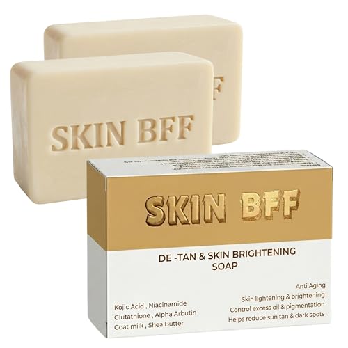 Image of Tanning removal soap for women & Men /De Tan Soap /Kojic Acid 2%,Glutathione & Alpha Arbutin | Skin Brightening, Dark Spots & Pigmentation (2 x 110 GM)