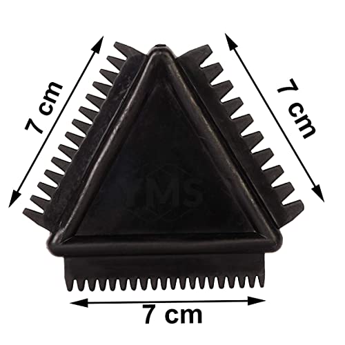 Image of YMS Special Effect Triangle Combing Painting Tool for Wall Decor (Black, 3pc)