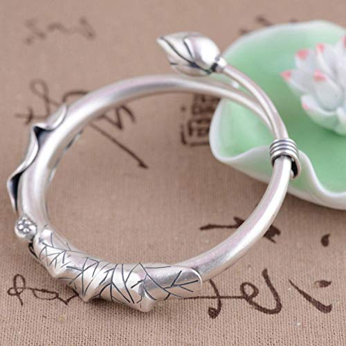 Bracelet S990 fait à la main en argent fin style ethnique chic pour femme