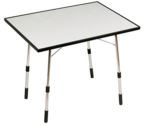 Lafuma Mesa de jardín plegable con altura ajustable, 91x69 cm, Resistente a la intemperie, California, Carbón (Gris), LFM1491-3631