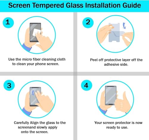 Image of Tempered Glass Screen Protector Compatible with iQOO 13 (6.82 Inches), 9H Hardness HD Clear Anti Scratch Bubble Free Easy Installation, Pack of 2