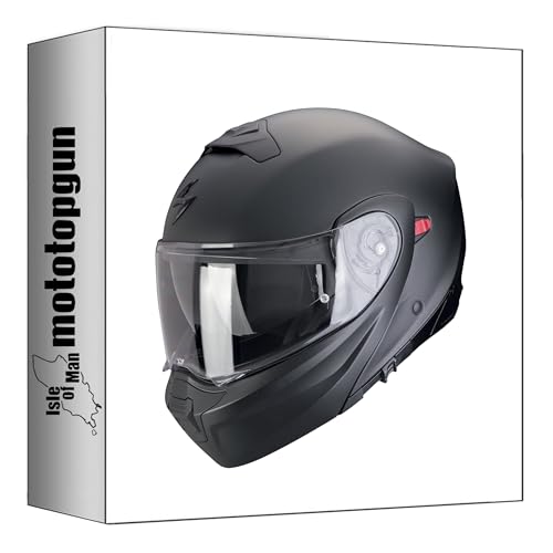 Scorpion Casque modulable pour Moto exo-930 Evo Solid Noir Perle Mat Taille XL mototopgun 194-100-285-06