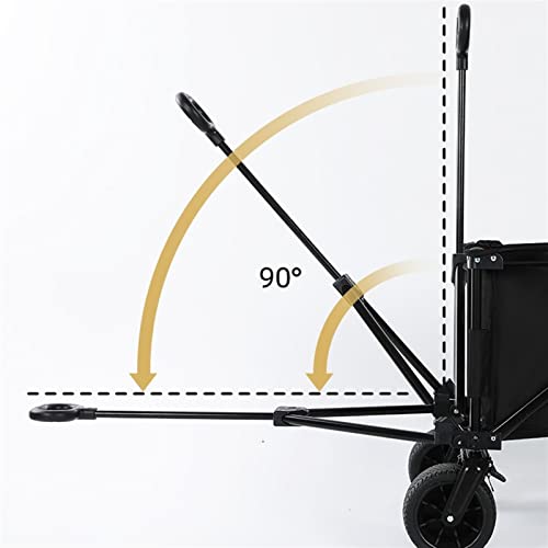 LYXDWRC Zusammenklappbarer Picknickwagen, zusammenklappbarer Gartenwagen mit verstellbaren Griffen for Einkaufen, Strand, Camping, Umzug – Bild 6