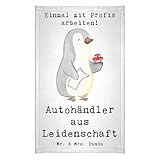 Mr. & Mrs. Panda Gäste Handtuch Autohändler Leidenschaft - Geschenk, Gebrauchtwagenhändler, Schenken, Führerscheinprüfung, Eröffnung Autohaus, Kinder