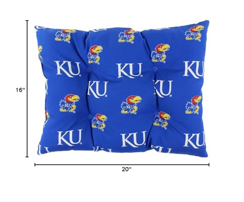 Image of College Covers Everything Comfy Kansas Jayhawks Rocker Pad - Chair Cushion
