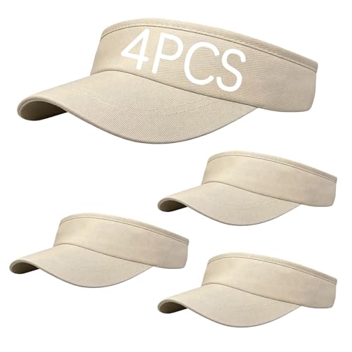 Image of Adjustable Sport Sun Visor Hats Bulk Solid Color Blank Golf Cap Anti Ultraviolet for Beach Tennis Baseball