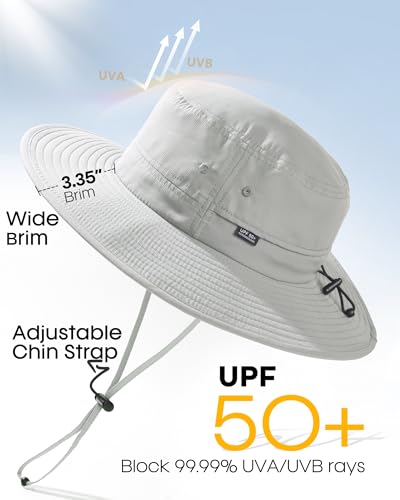 FURTALK Sun Hats for Men Women Packable Wide Brim Summer UV Protective Bucket Hat UPF 50+ Hat for Fishing Hiking - Image 3