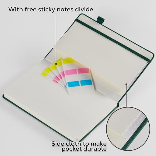 2 Pack Journal Notebook, Hardcover A5 Diary Journal for Women/Men Work, Leather Notebooks for School Supplies, 100GSM Lined Paper, No Bleed, Inner Pocket, Brown Black image 7