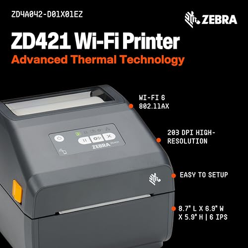 Image of Zebra ZD421 Thermal Shipping Label Printer | 4x6 | No Ink Required