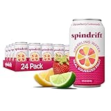 Spindrift Strawberry Lemonade Can 12 Ounce (Pack of 24)