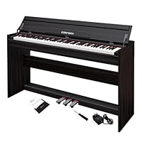 ✨新品✨ 電子ピアノ 88鍵盤 木製 ペダル付 スタンド一体型 アップライト Amazon | IKTMI 木製 電子ピアノ 88鍵盤 88鍵 アップライト