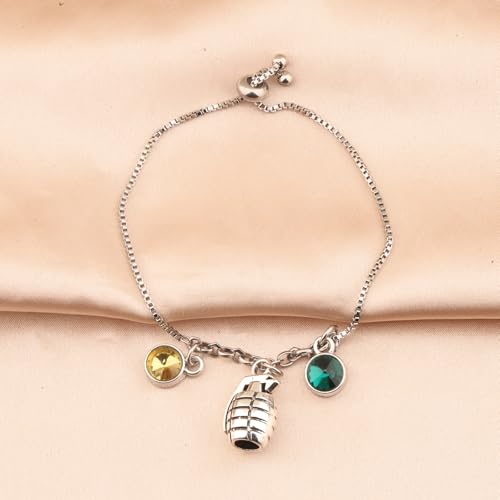 Image of Anime Manga Series Beads Bracelet Baku Grenades Charm Brooch Pin Anime Merchandise Gift for Fans