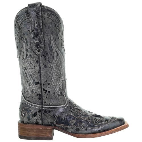 Corral Boots Women's Black Snake Inlay Boots