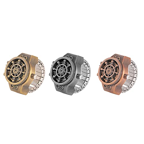 JewelryWe 3PCS Herren Damen Ringuhr Fingeruhr Analog Quarz Uhr Elastisch Ruder Ring Band Edelstahl Uhr Uhrenring Silber Gold Rosegold JewelryWe 3PCS Herren Damen Ringuhr Fingeruhr Analog Quarz Uhr Elastisch Ruder Ring Band Edelstahl Uhr Uhrenring Silber Gold Rosegold