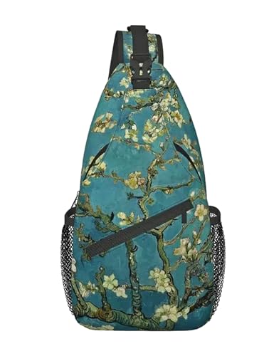 Van Gogh Shoulder Sling Bag Polyester (Almond Blossoms)