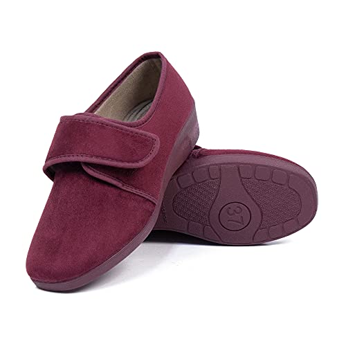 CoboFamily Zapatillas de Casa Mujer Señora Invierno Cómodas Zapatos Mujer Paño Cuña Cerradas Suela Caucho Suapel MADE IN SPAIN Cálidas Adaptables Acolchadas BURDEO Talla 39 CoboFamily Zapatillas de Casa Mujer Señora Invierno Cómodas Zapatos Mujer Paño Cuña Cerradas Suela Caucho Suapel MADE IN SPAIN Cálidas Adaptables Acolchadas BURDEO Talla 39