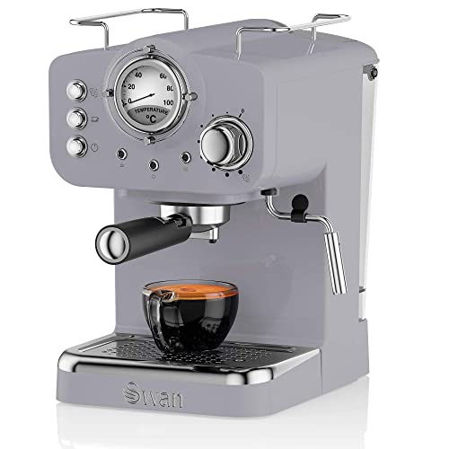Swan SK22110GRN Retro Espresso Plastic Coffee Machine with Milk F...