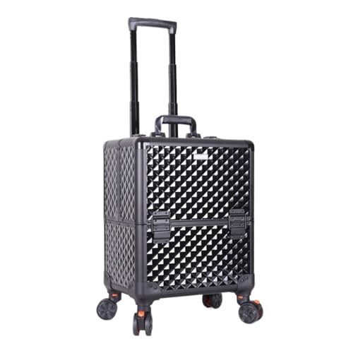 Image of Large Capacity Travel Luggage Cosmetic Storage Tool Box Beauty Trolley Case Rolling Bag