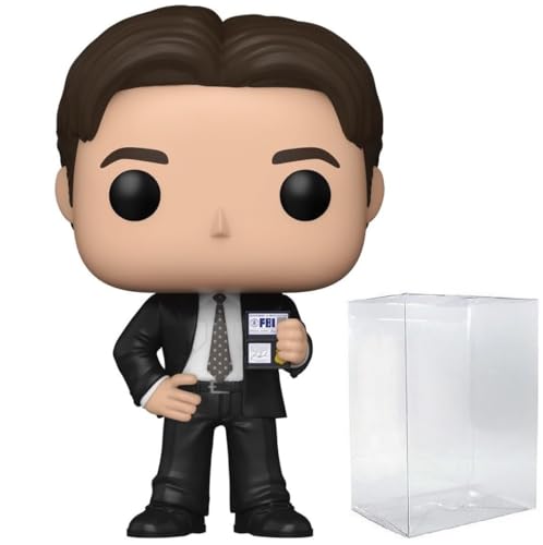 POP TV: X-Files – Fox Mulder Funko Vinyl Figure (Bundled with Compatible Box Protector Case), Multicolor, 3.75 inches