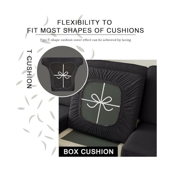 Rv Dinette Cushion Covers, Waterproof Stretchy Camper Cushions Cover Dinette Booth Seats with Tie-up Bench Seat Covers Jacquard (Med Grey,W 39-49 in, D 20-28 in) - Image 5