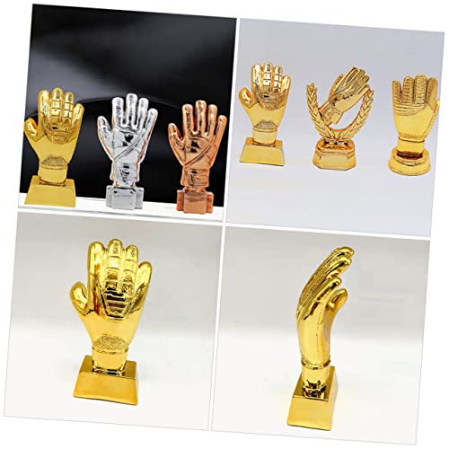 Sosoport 4 Peças Luvas Douradas Para Festa Escolar Jogos De Troféus Copos Troféu Decorativo De Futeb