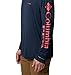 Columbia Men's Terminal Tackle Long Sleeve Fishing Shirt, Collegiate Navy/Sunset Red Logo, X-Large