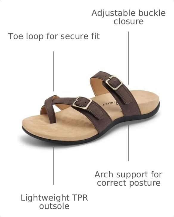 Image of Athlefit Women's Orthopedic Sandal with Arch Support