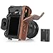 MegaGear Ever Ready Genuine Leather Camera Case Compatible with Fujifilm X-T5 (16-80mm)(Brown)