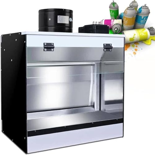 LED Lighted Airbrush Spray Booth Kit with Waterfall Exhaust System, 58x50x40cm, Ideal for Model, Cake, Nail Art & Pottery Crafts – Perfect Hobby Setup!