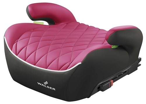 WALSER Premium seggiolino auto ISOFIX, seggiolino auto 125-150 cm, seggiolino auto Andy ultima norma 2024 ECE R 129, seggiolino auto bambino nero/rosa