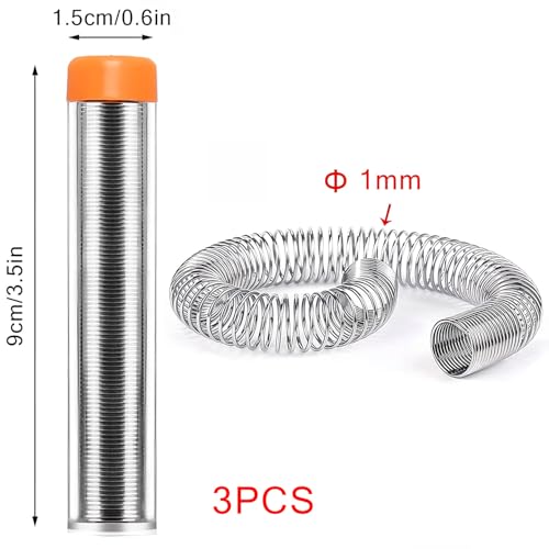 Image of 3 Pcs Electronic Solder,Tin Lead Rosin Core Solder Wire for Electrical Soldering Soldering Components Repair(1mm /Net 30g)