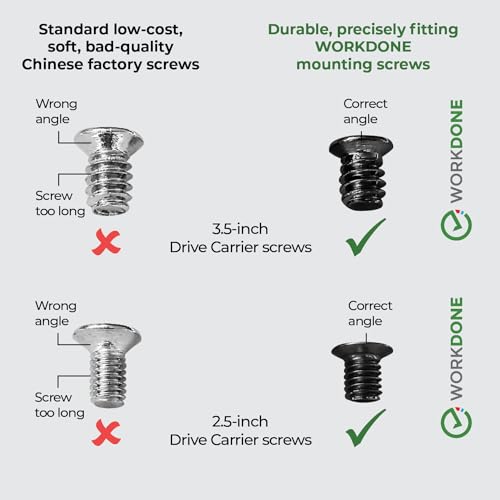 Adaptador WORKDONE de 3,5 a 2,5 pulgadas para servidores DELL PowerEdge con bandeja LED brillante 7