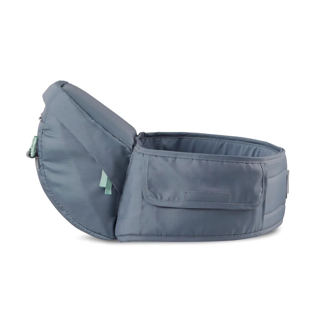Infantino Hip Rider Plus 5-in-1 Hüftsitztrage für Säuglinge, grau