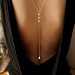 Meolin Simple Elegant Back Necklace Back Drop for Women